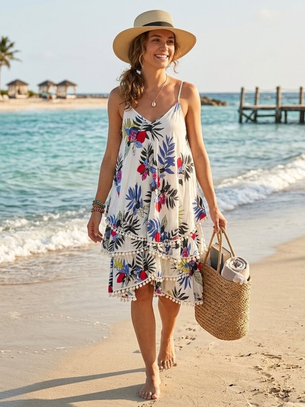Goa Beachwear 100% Viscose Swimsuit Coverup‎ Dress Size M